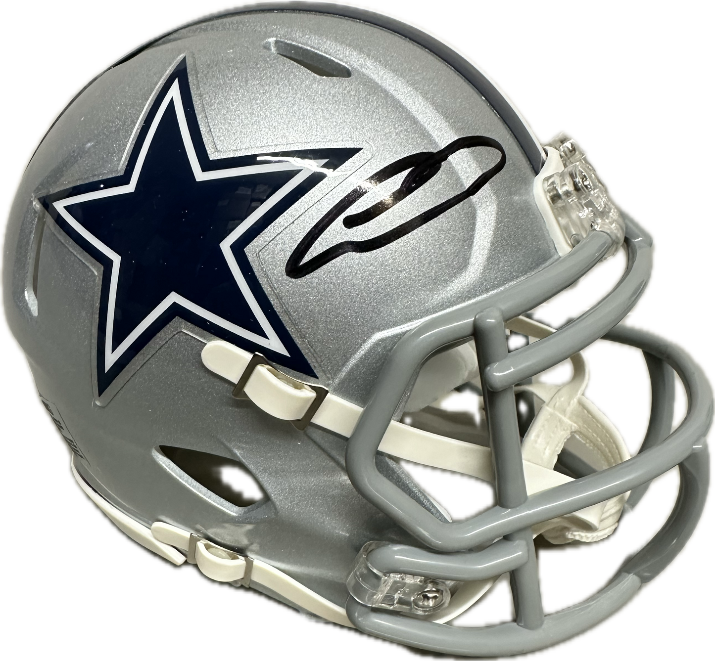 CeeDee Lamb Dallas Signed Mini Football Helmet (JSA)