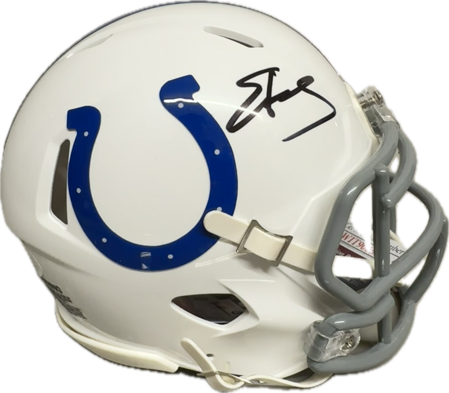 Edgerrin James Indianapolis Signed Mini Football Helmet (JSA)