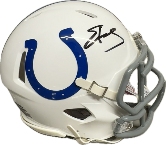 Edgerrin James Indianapolis Signed Mini Football Helmet (JSA)