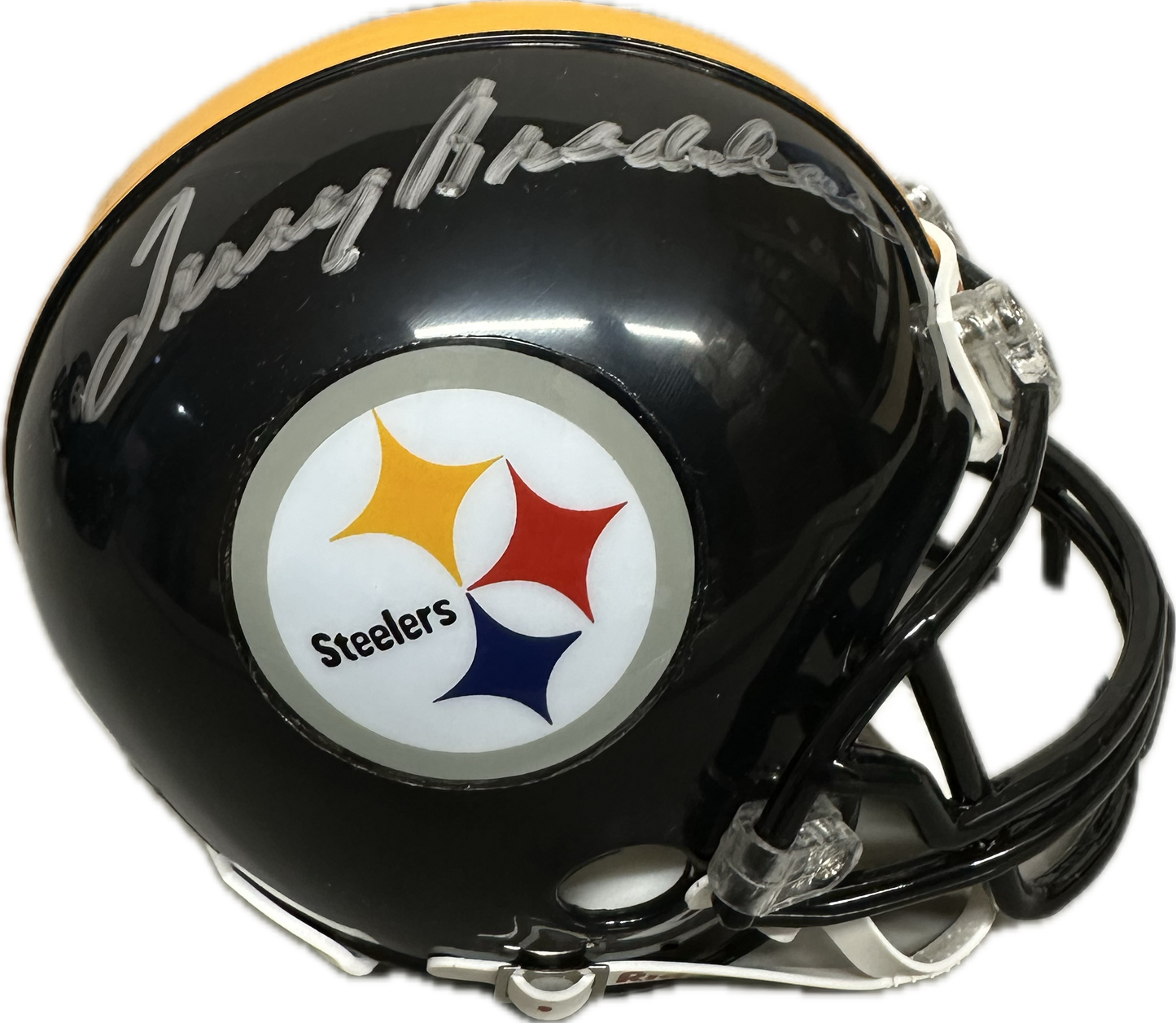 Terry Bradshaw Pittsburgh  Eclipse Signed Mini Football Helmet (JSA)