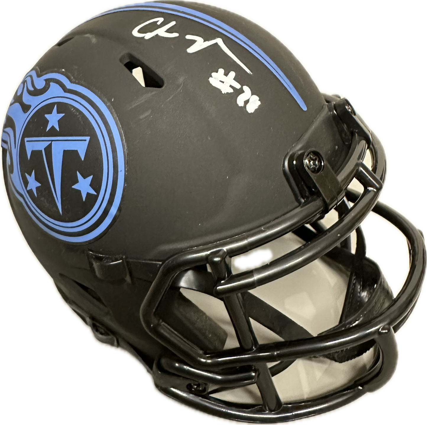 Chris Johnson Tennessee Eclipse Signed Mini Football Helmet (PIA)