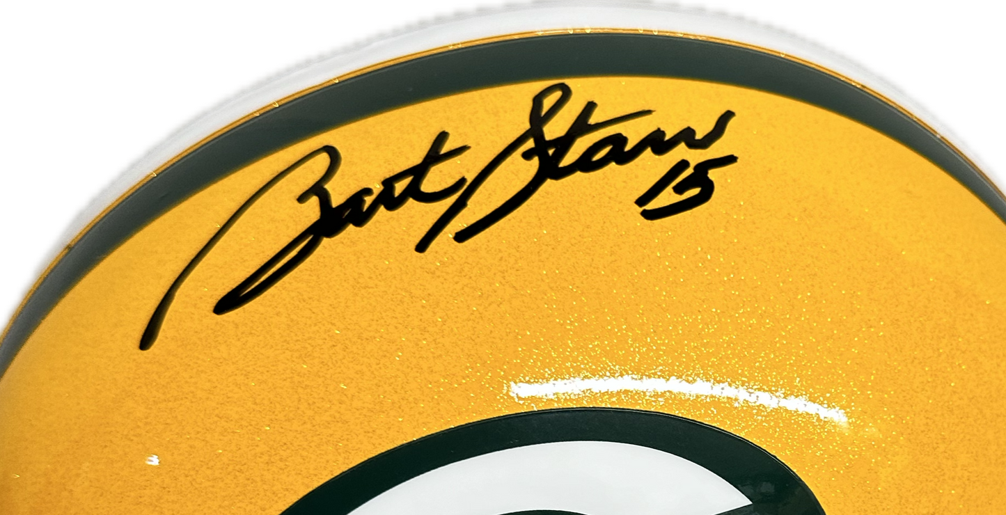 Bart Starr Green Bay Full Size Home Speed Football Helmet (JSA)
