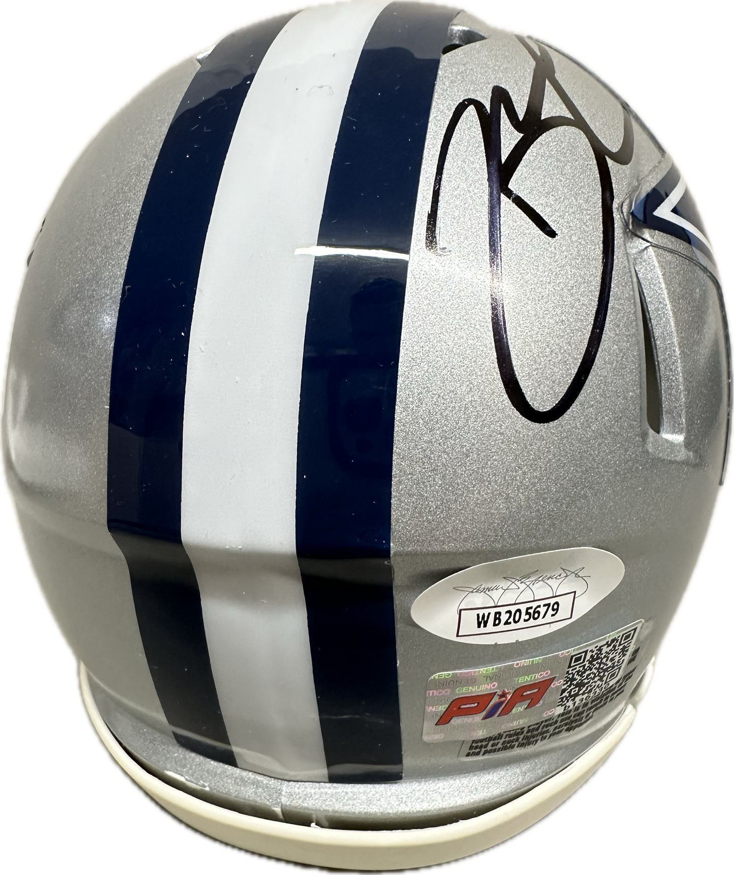Brandin Cooks Dallas Grey Speed Mini Football Helmet (PIA/JSA)