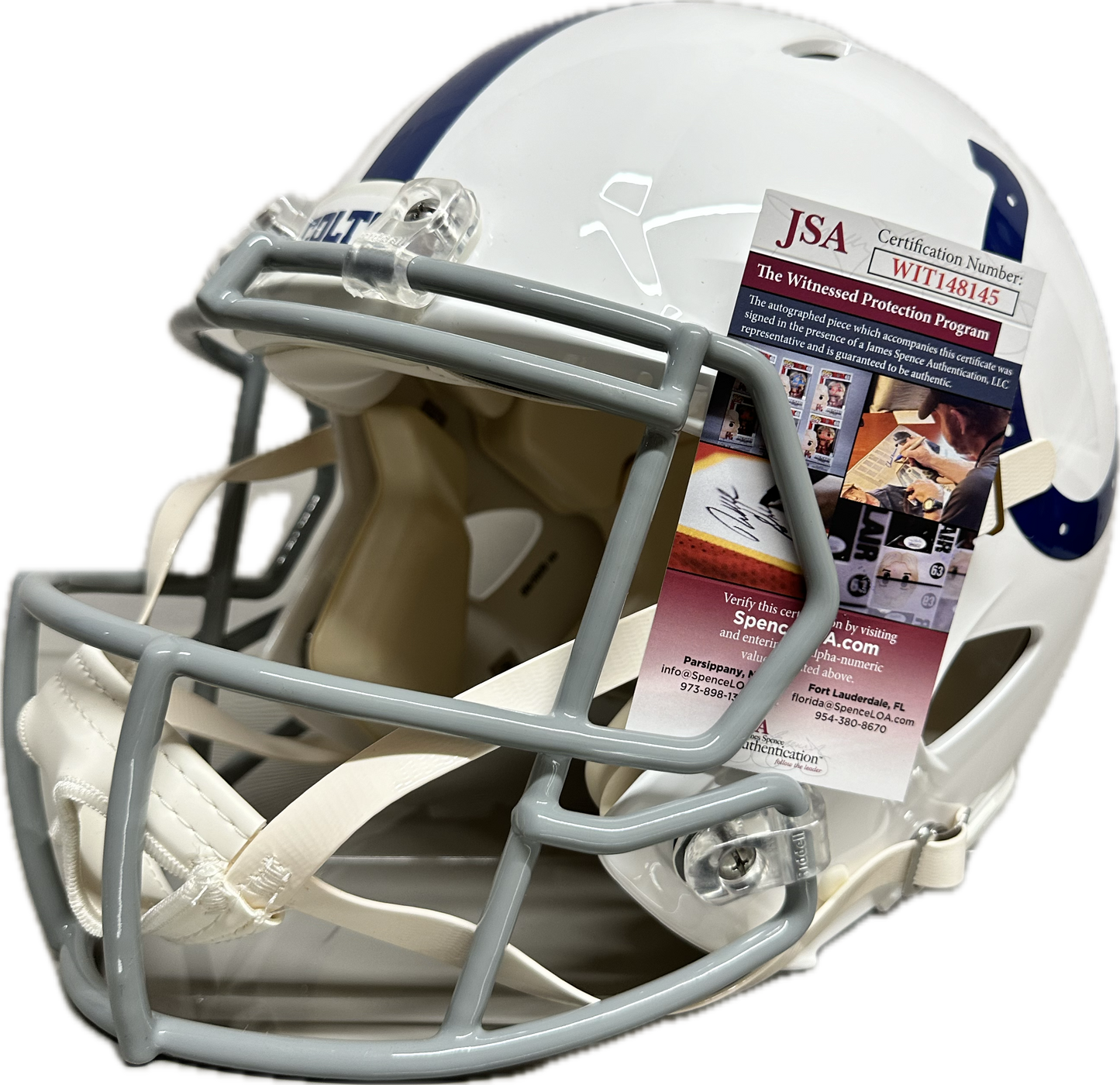 Marvin Harrison Indianapolis Signed Full Size Football Helmet (JSA)