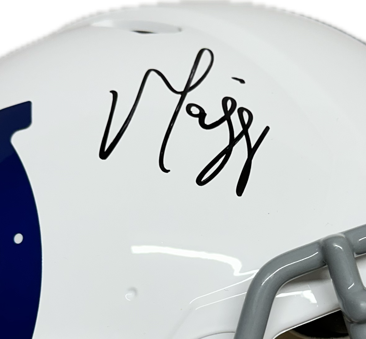 Marvin Harrison Indianapolis Signed Full Size Football Helmet (JSA)