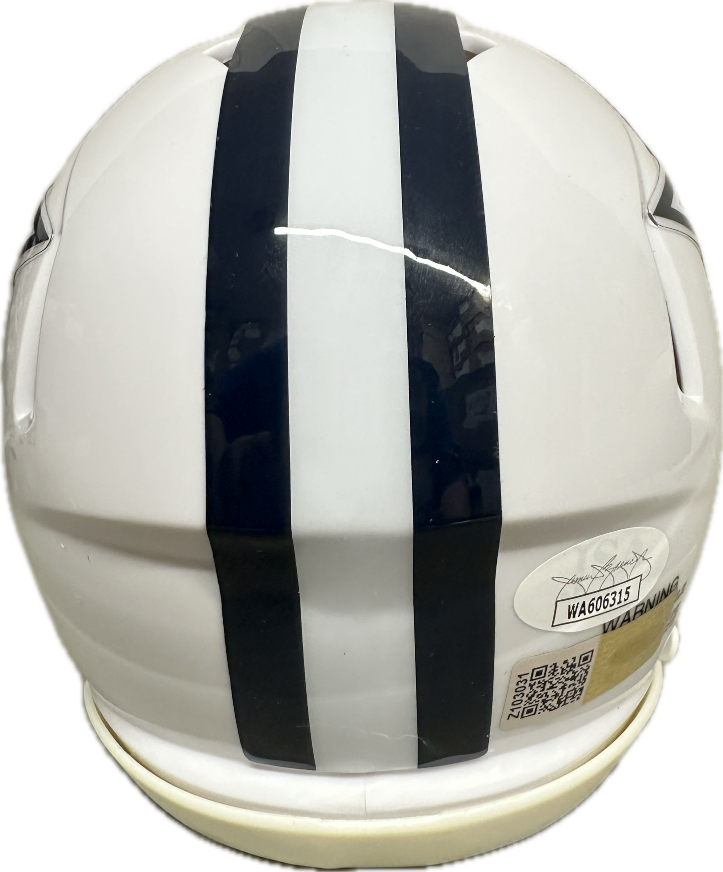 Erik WIlliams Signed Dallas White Speed Mini Football Helmet (PIA/JSA)