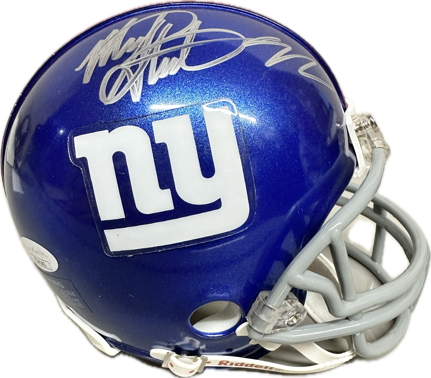 Michael Strahan Signed New York Speed Home Mini Football Helmet (PIA)