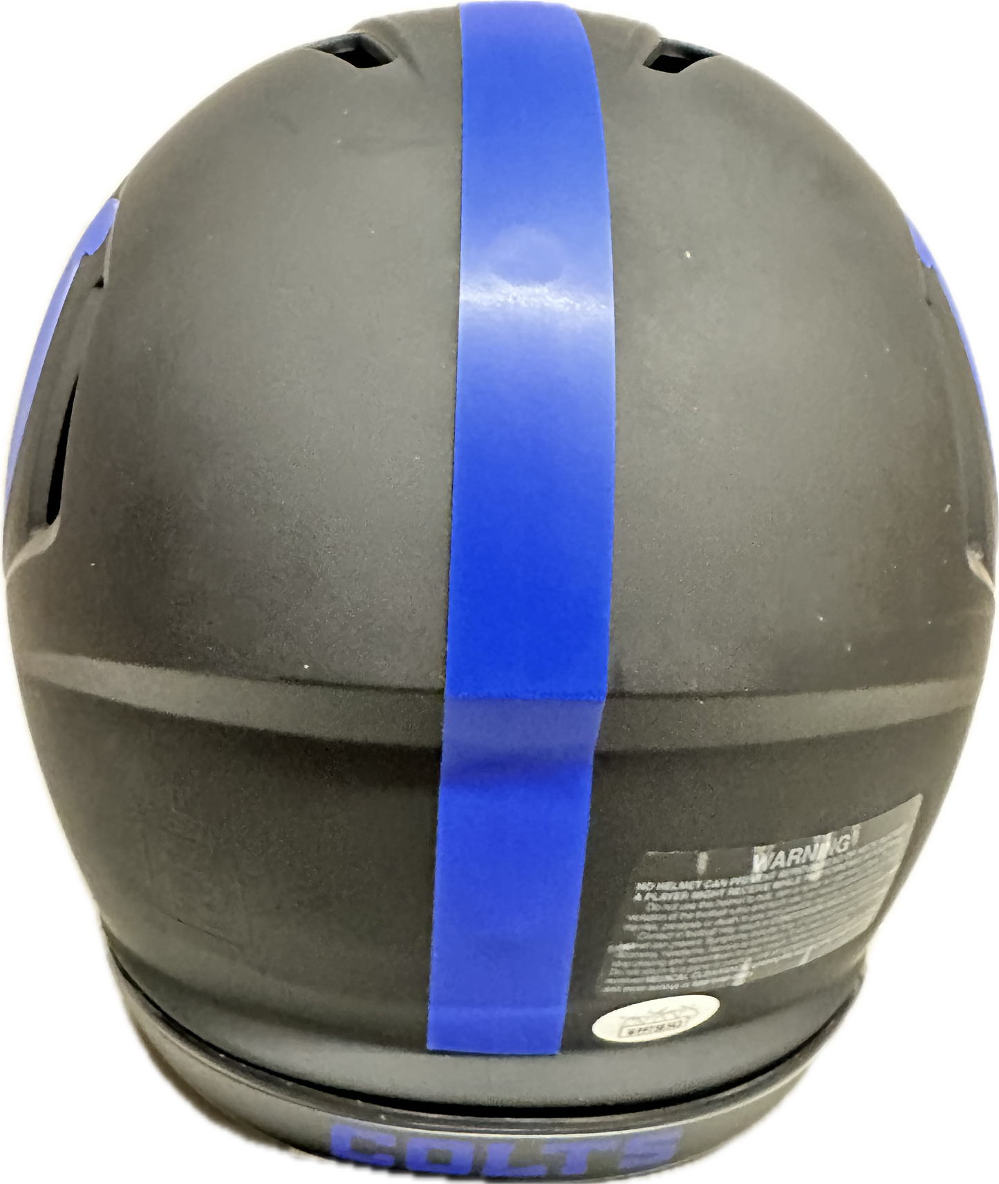 Edgerrin James Full Size Indianapolis Eclipse Speed AMP Football Helmet (JSA) Gold Teeth To Gold Jacket