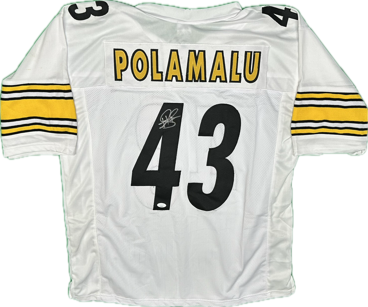 Troy Polamalu Signed Pittsburgh Yellow Custom Autographed Football Jersey (JSA)