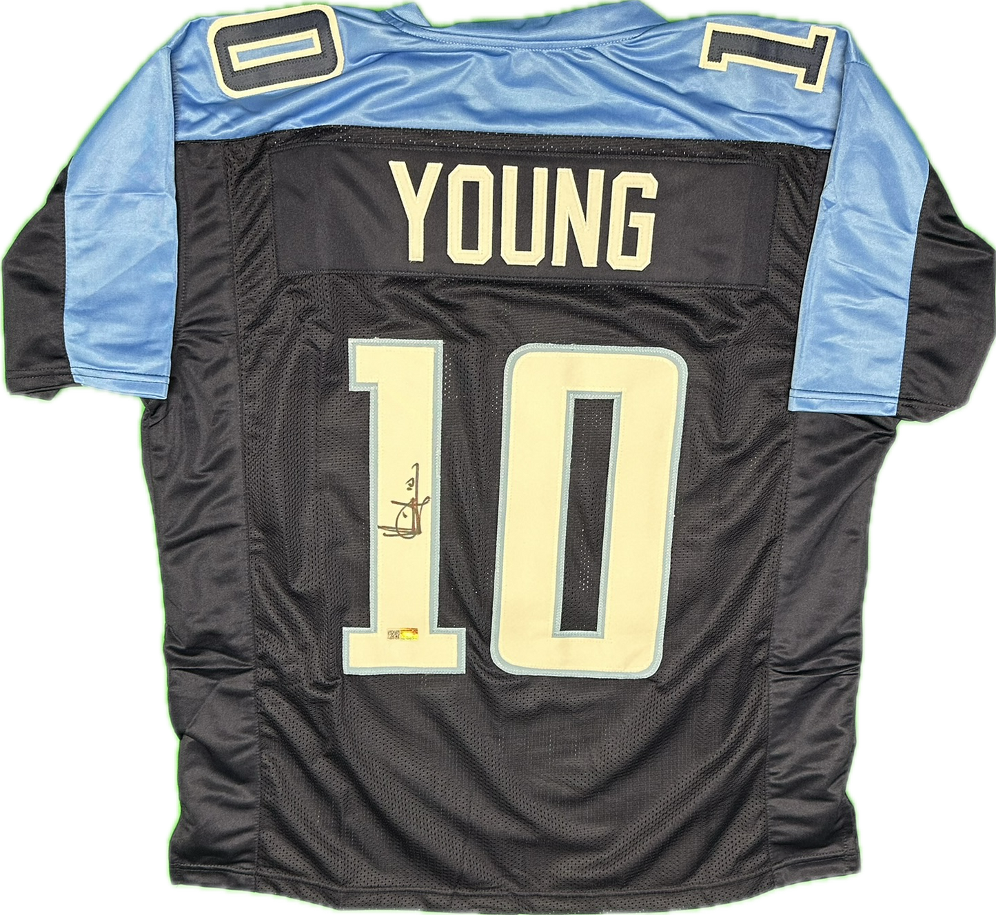 Vince Young Autograph Tennessee Custom Football Jersey (PIA)