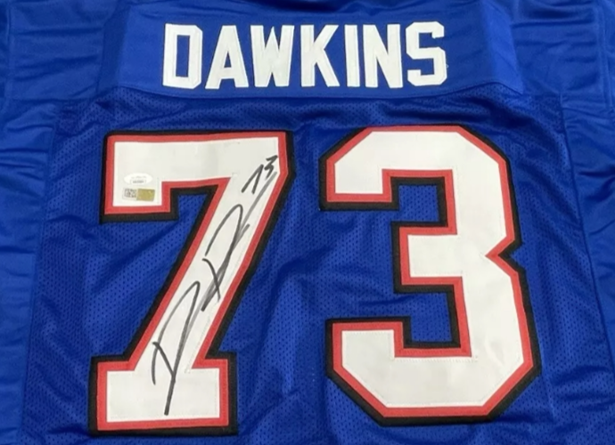 Dion Dawkins Custom Buffalo Autographed Football Jersey (PIA/JSA)