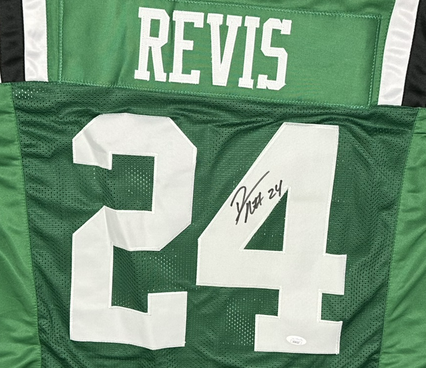Darrelle Revis Autographed Custom New York Football Green Jersey (JSA)
