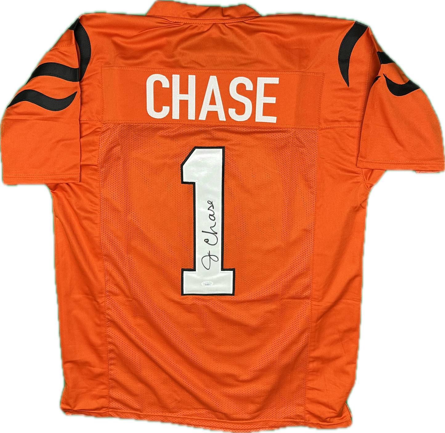 Ja'Marr Chase Signed Custom Orange Cincinnati Football Jersey (PIA/JSA)