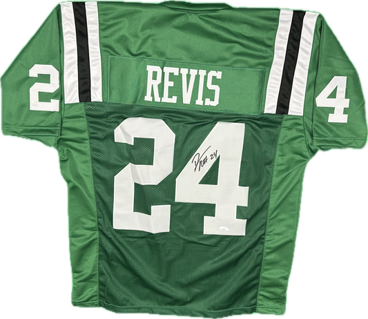 Darrelle Revis Autographed Custom New York Football Green Jersey (JSA)