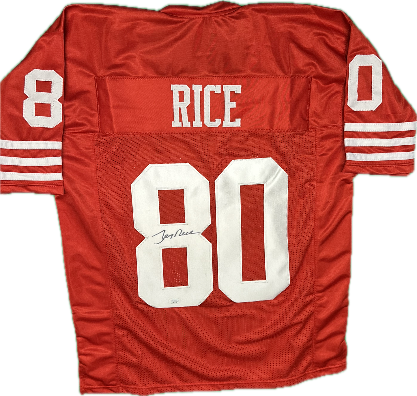 Jerry Rice Autographed San Francisco Custom Football Jersey (JSA)