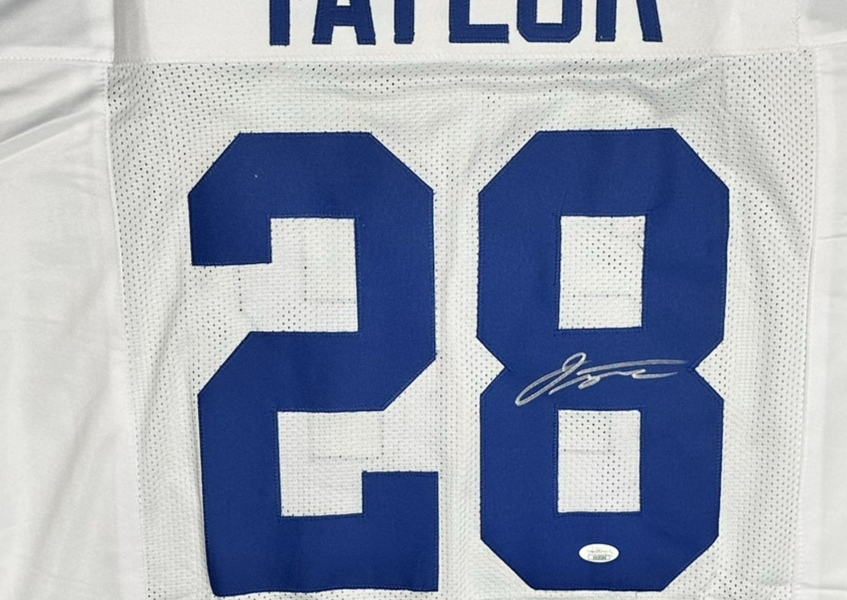 Jonathan Taylor Signed Custom Indianapolis White Football Jersey (JSA)
