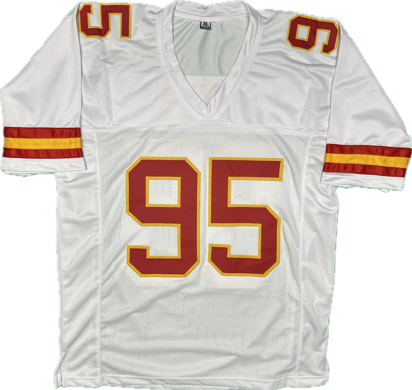 Chris Jones Autographed Kansas City Custom White Football Jersey (PIA)