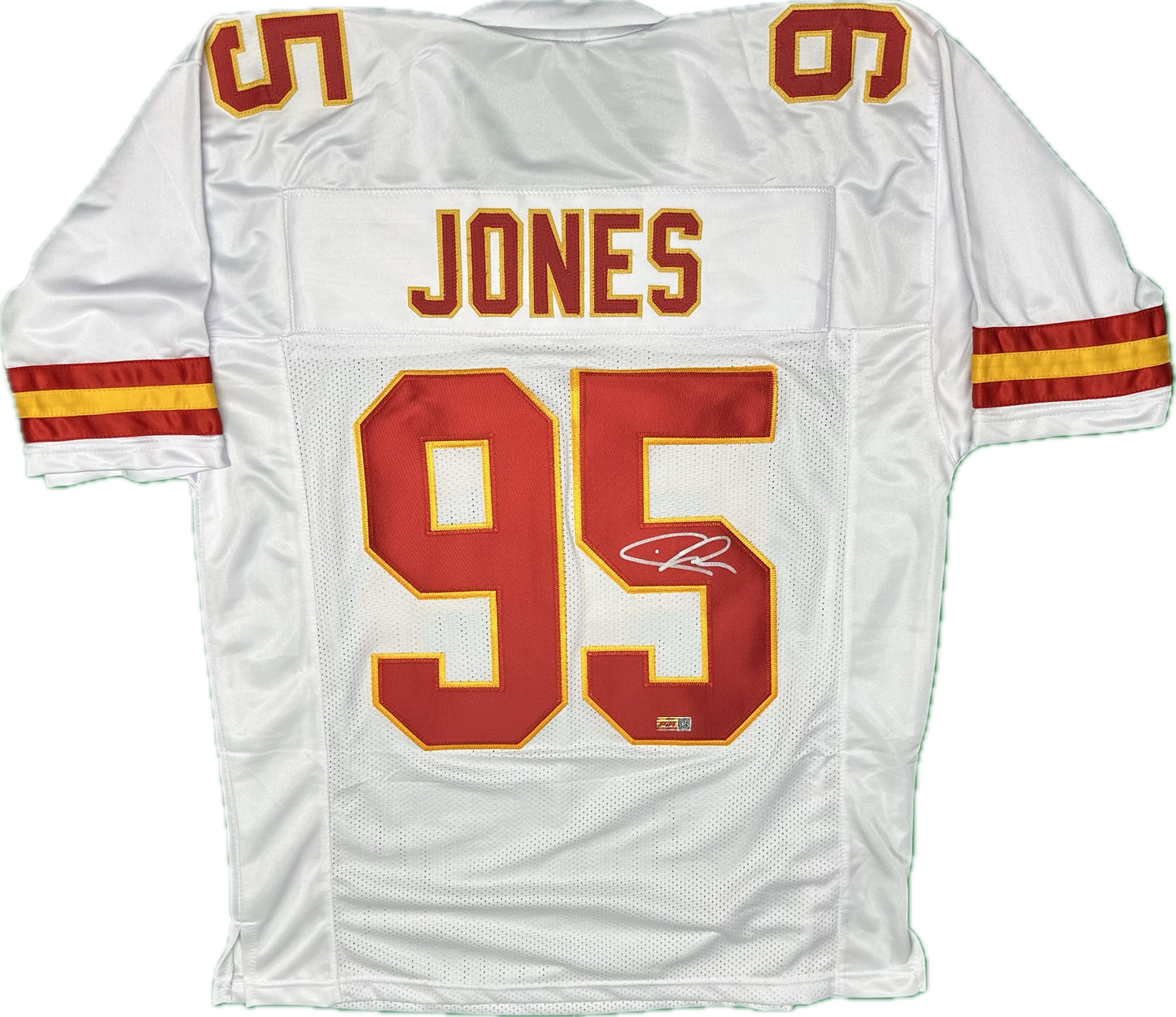 Chris Jones Autographed Kansas City Custom White Football Jersey (PIA)