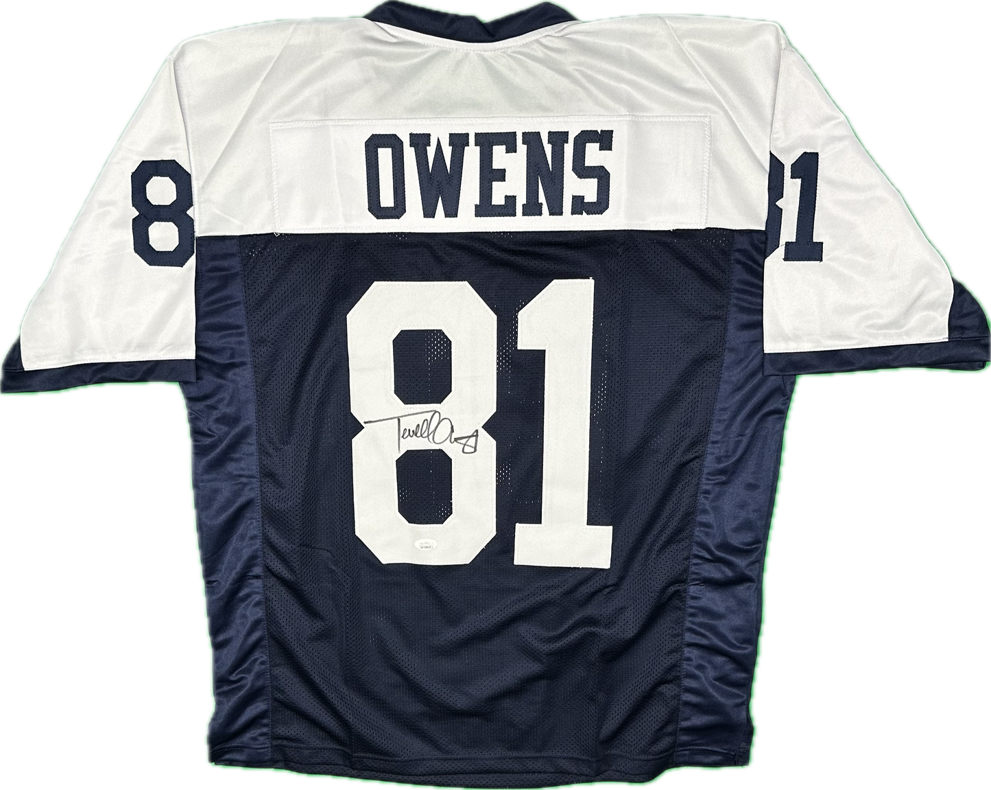 Terrell Owens Signed Custom Dallas Throwback Football Jersey (PIA/JSA)