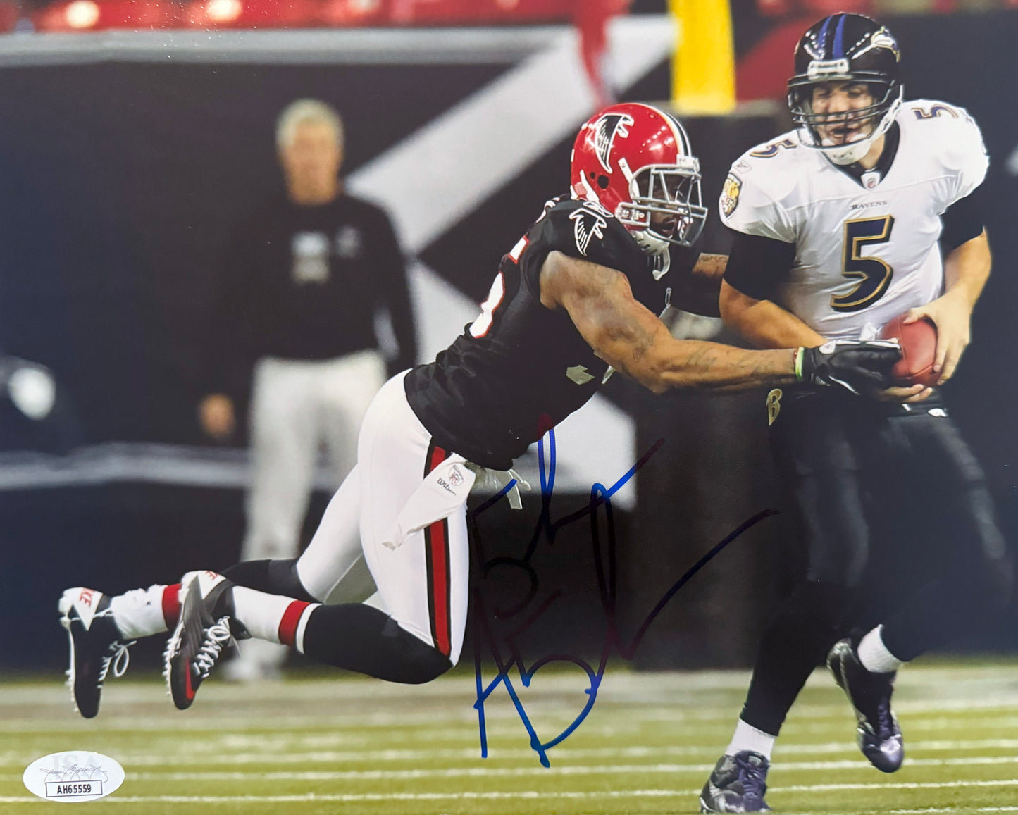 John Abraham Atlanta Autographed Photo 8x10 JSA