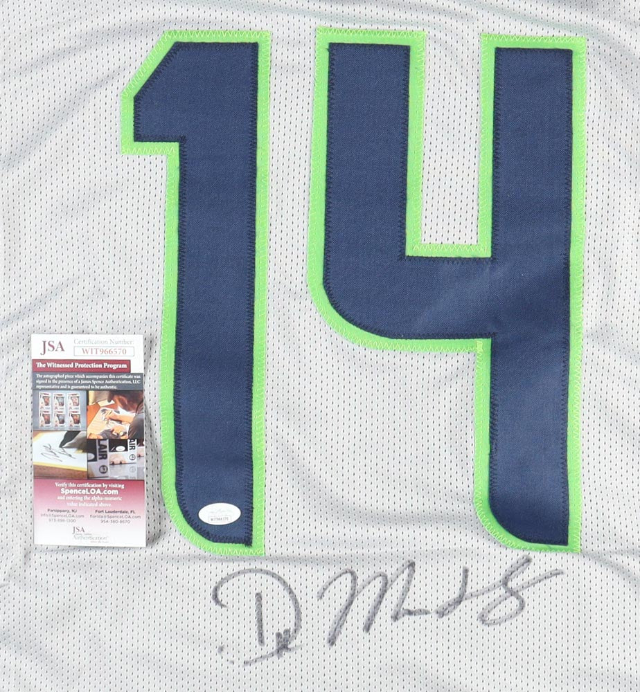 DK Metcalf Signed Seattle Custom Autographed White Jersey