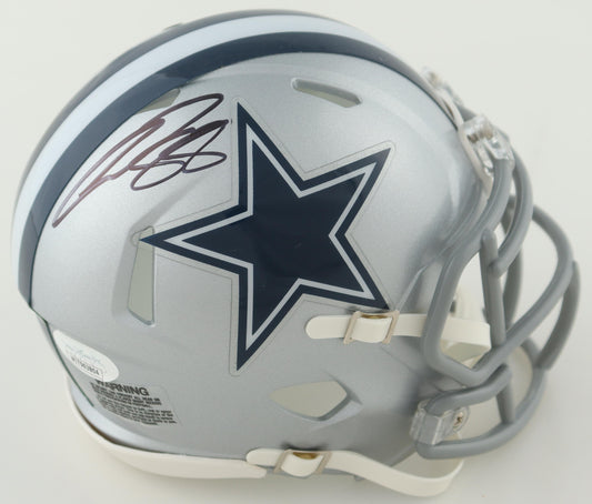 Ceede Lamb Signed Dallas Silver Speed Mini Football Helmet (JSA)
