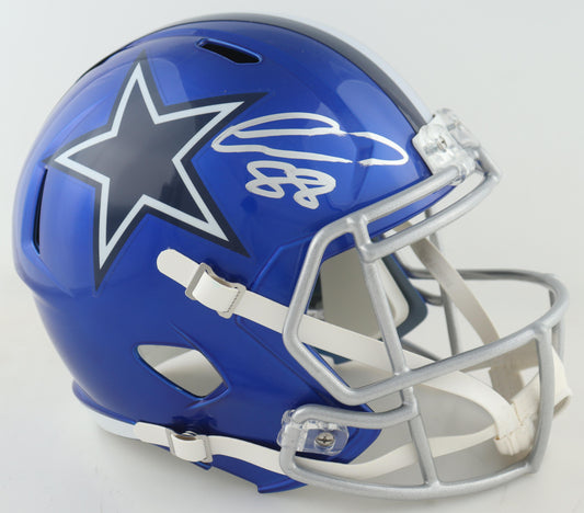 CeeDee Lamb Signed FullSize Rep Helmet Flash Speed Football Helmet (JSA)