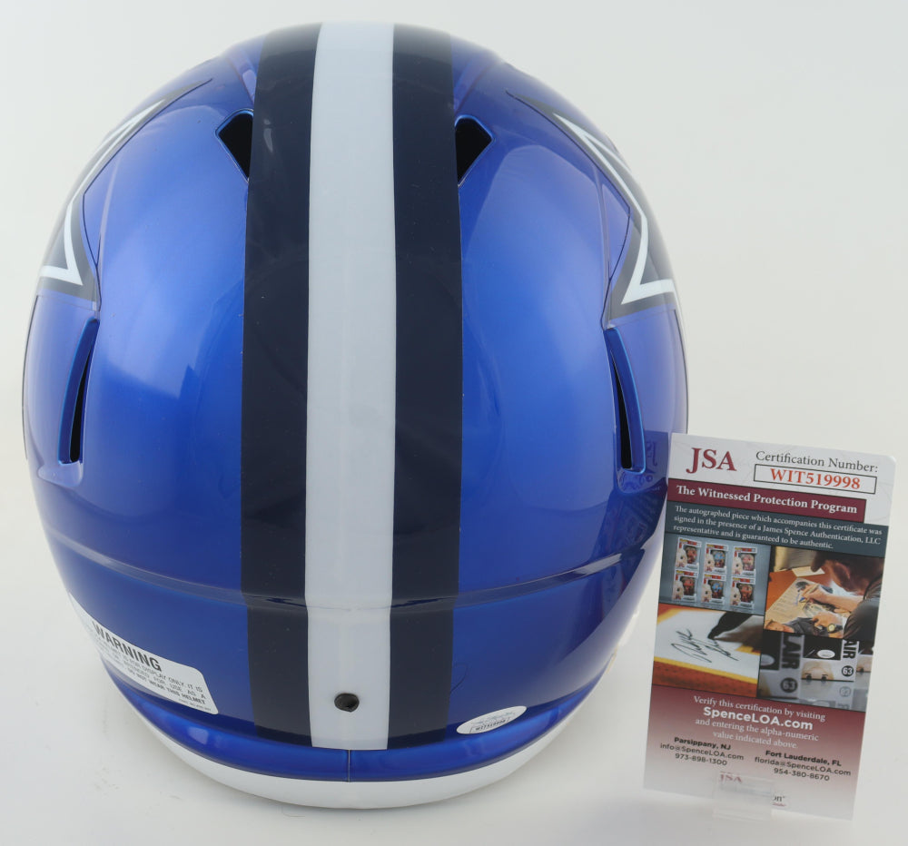 CeeDee Lamb Signed FullSize Rep Helmet Flash Speed Football Helmet (JSA)