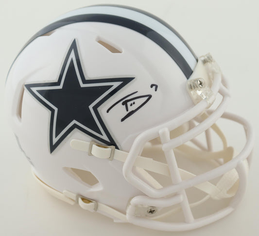 Trevon Diggs Signed Dallas White Speed Mini Football Helmet (PIA)