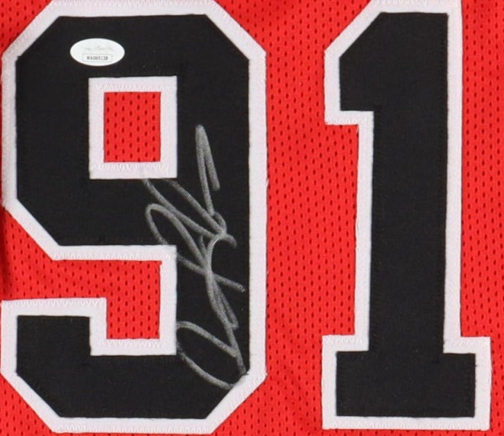 Dennis Rodman Red Custom Chicago Autographed Basketball Jersey (PIA)