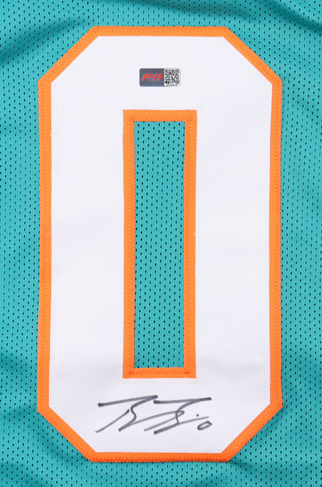 Braxton Berrios Signed Custom Miami Teal Football Jersey (PIA)