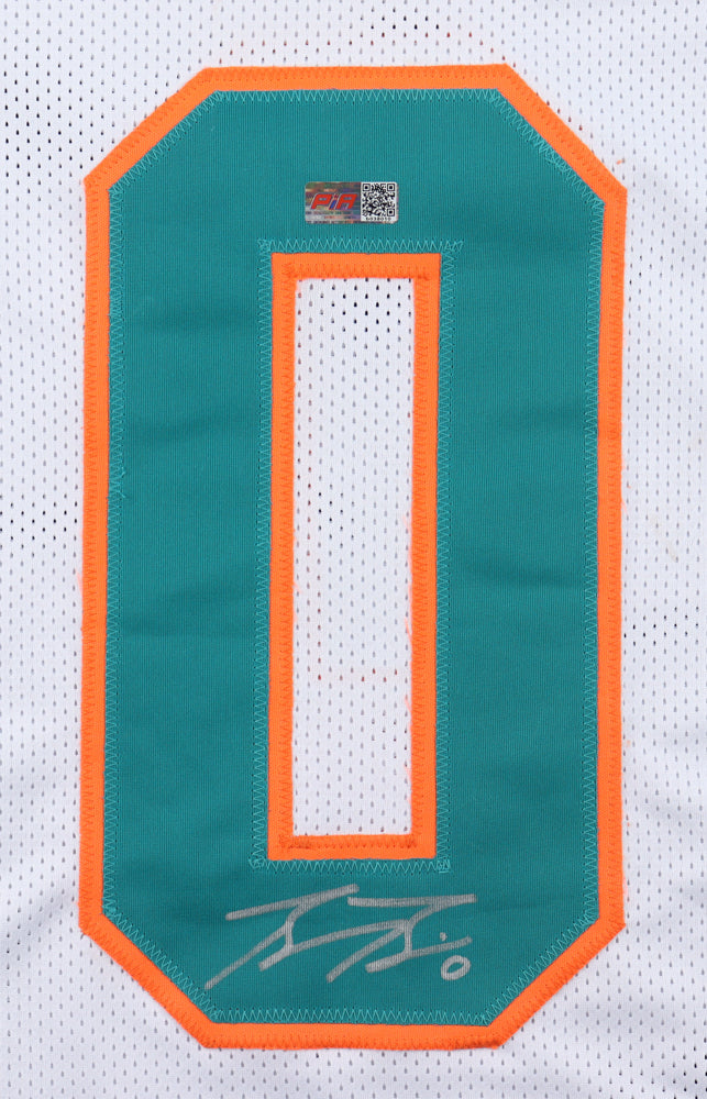 Braxton Berrios Signed Custom Miami White Football Jersey (PIA)