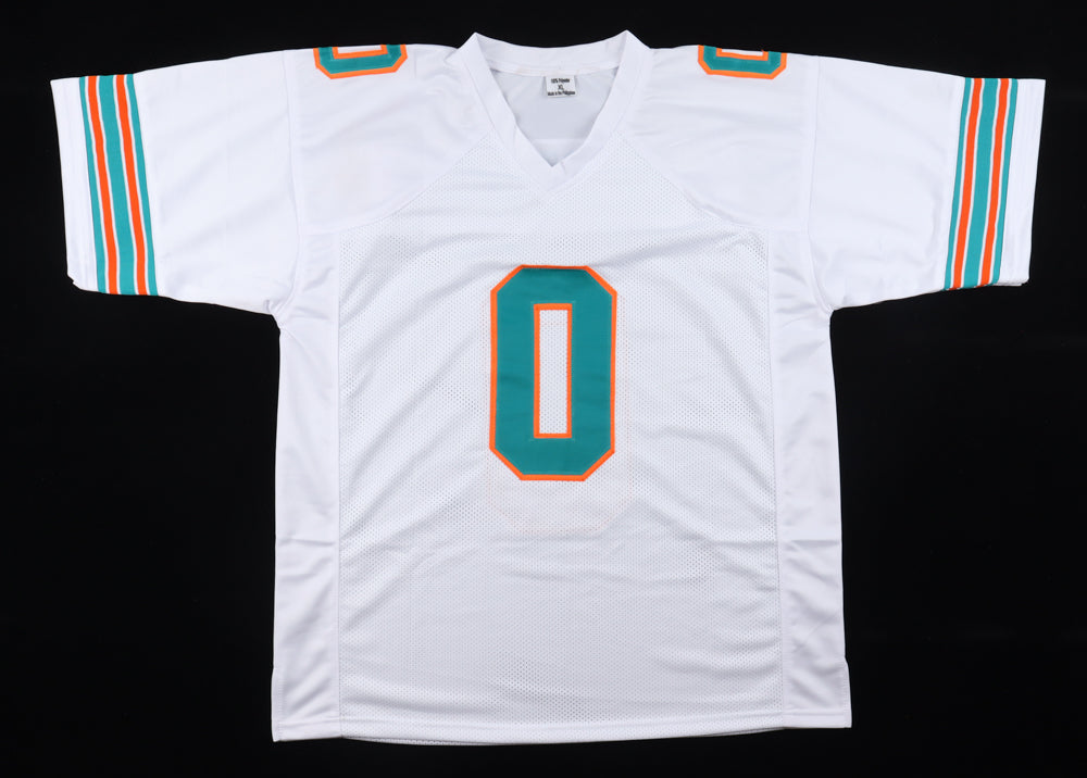 Braxton Berrios Signed Custom Miami White Football Jersey (PIA)