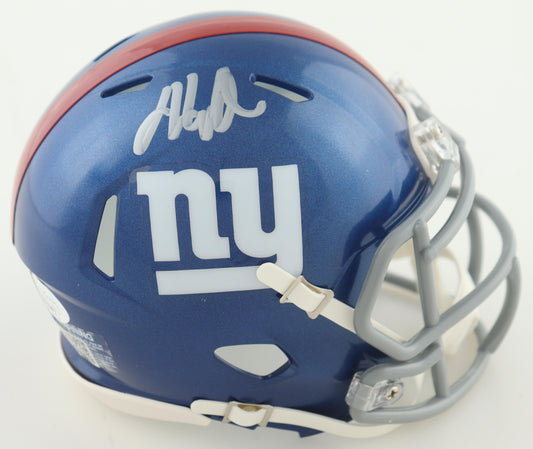 Jalin Hyatt Signed New York Blue Speed Mini Football Helmet (PIA/JSA)
