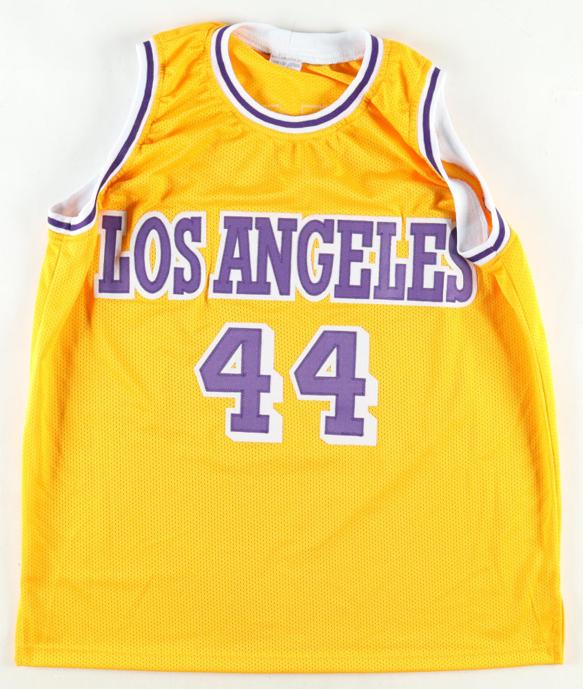 Jerry West Signed Los Angeles Custom Autographed Basketball Jersey (PIA/JSA) Yellow