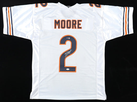 DJ Moore Signed Chicago Custom Autographed Football Jersey (PIA) White