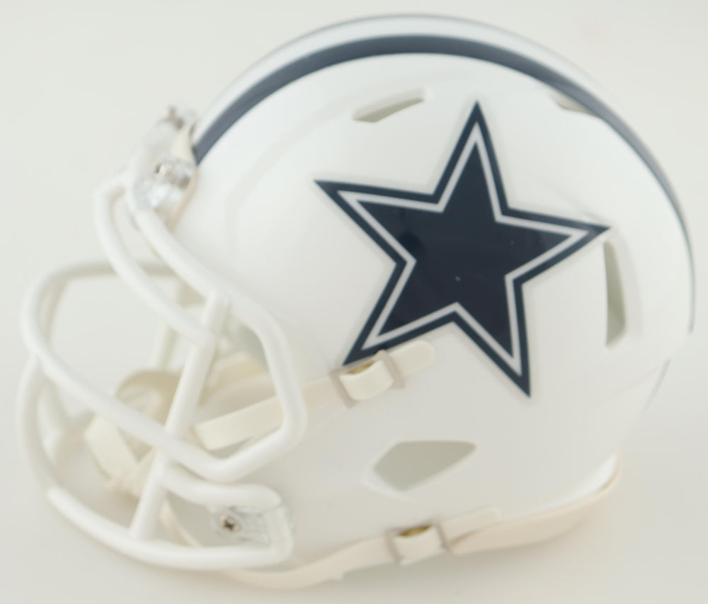 Rico Dowdle Signed Dallas White Speed Mini Football Helmet (PIA/JSA)