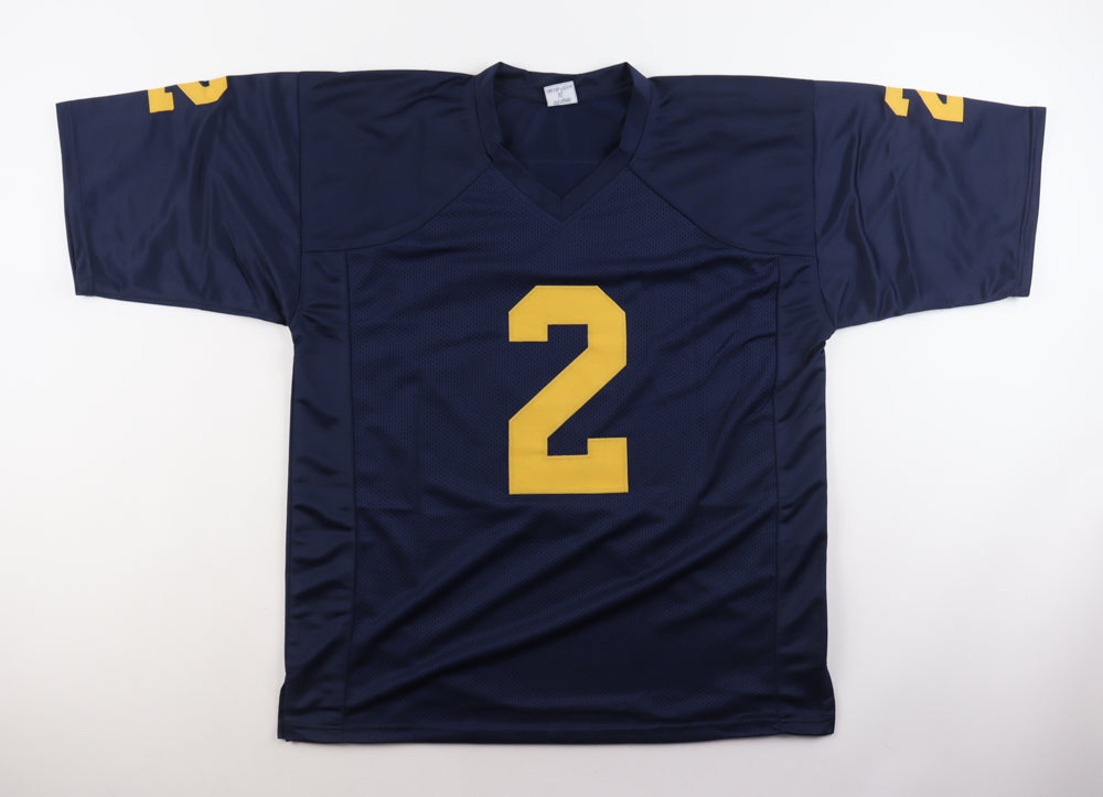 Charles Woodson Michigan Signed Autographed Blue Football Jersey (JSA)