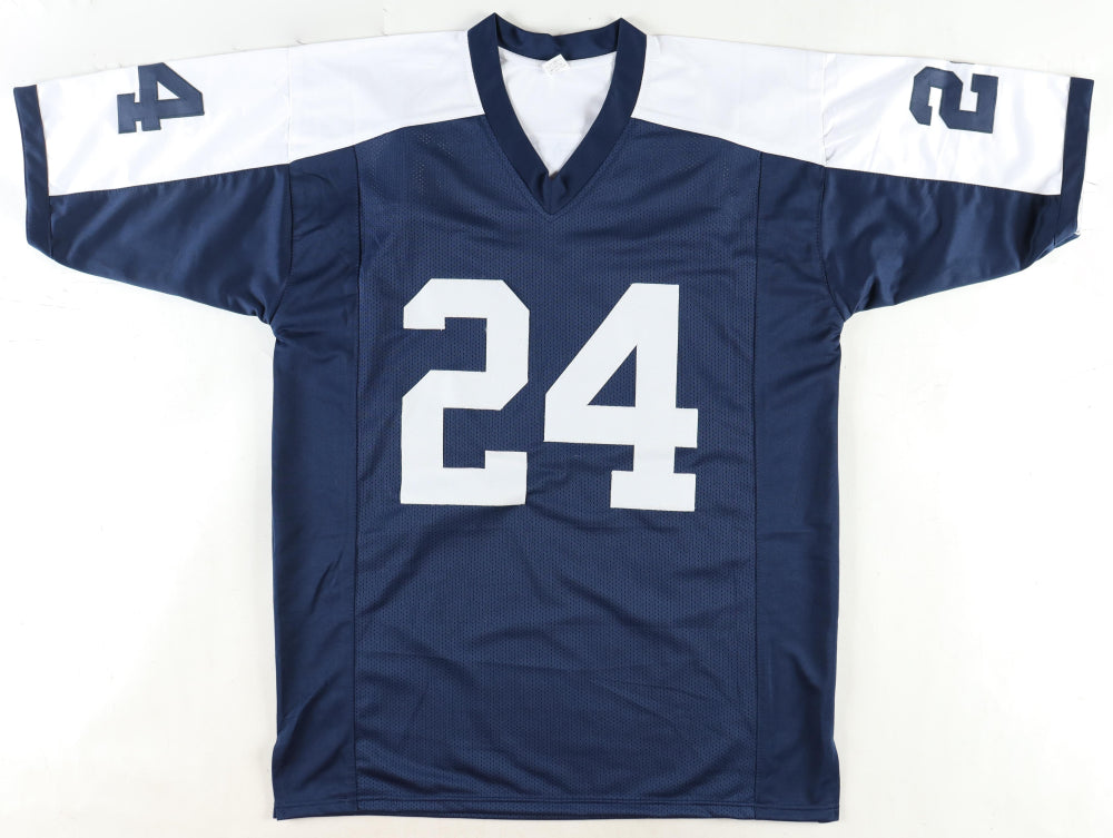 Larry Brown Custom Dallas Autographed Football Jersey (PIA/JSA)