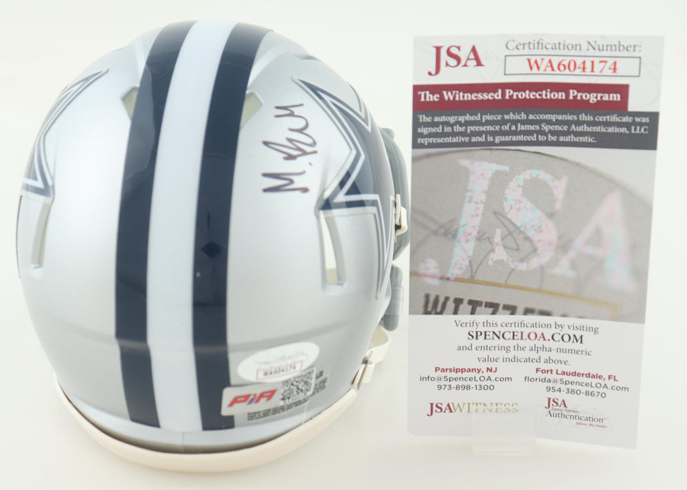 Markquese Bell Signed Dallas Silver Speed Mini Football Helmet (PIA/JSA)