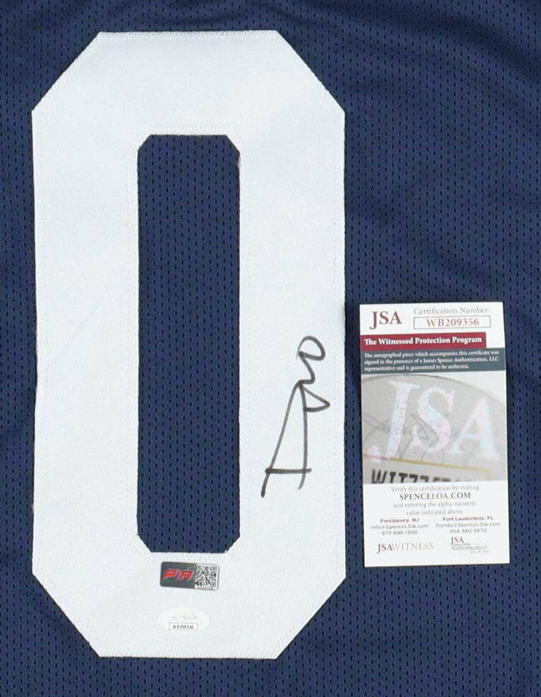 DeMarvion Overshown Signed Thanksgiving Custom Football Autographed Jersey (PIA/JSA)