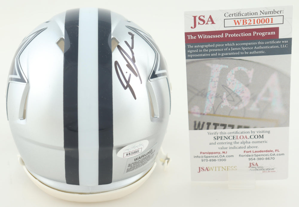 Rico Dowdle Signed Dallas Silver Speed Mini Football Helmet (PIA/JSA)