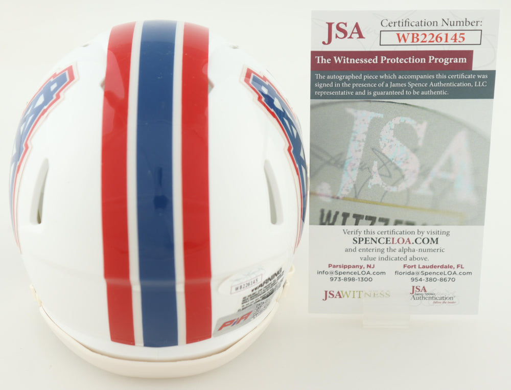 Warren Moon Signed Houston Speed Mini Football Helmet (PIA/JSA)