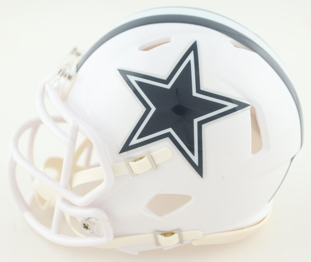 Dorance Armstrong Signed Dallas White Speed Mini Football Helmet (PIA/JSA)