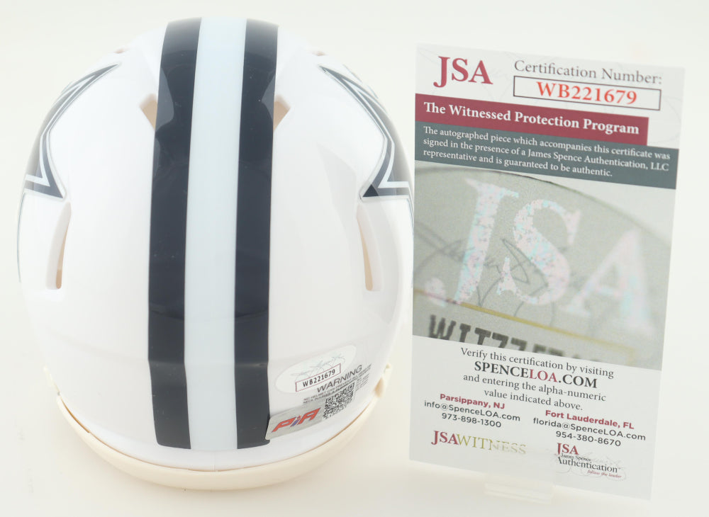 Darren McFadden Signed Dallas White Speed Mini Football Helmet (PIA/JSA)