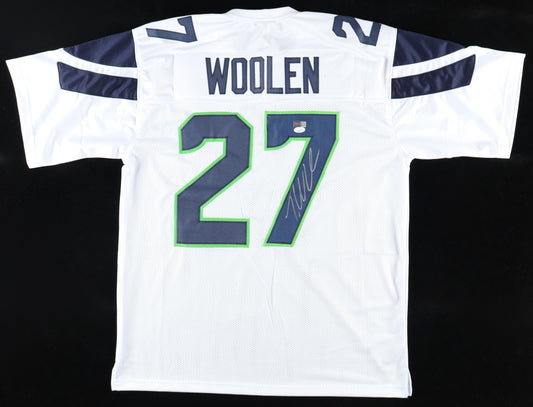 Tariq Woolen Signed Seattle Custom Autographed Football Jersey (PIA/JSA) White