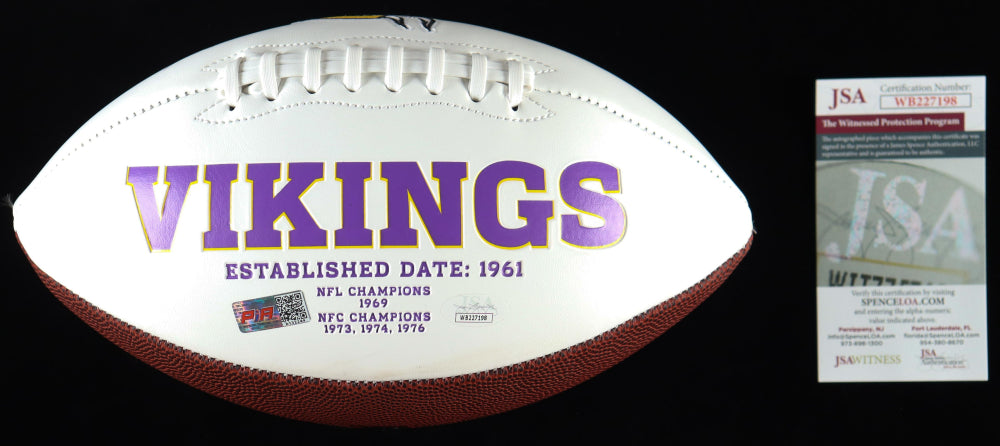 Josh DobbsAutographed Logo Football Signed Vikings (PIA/JSA)