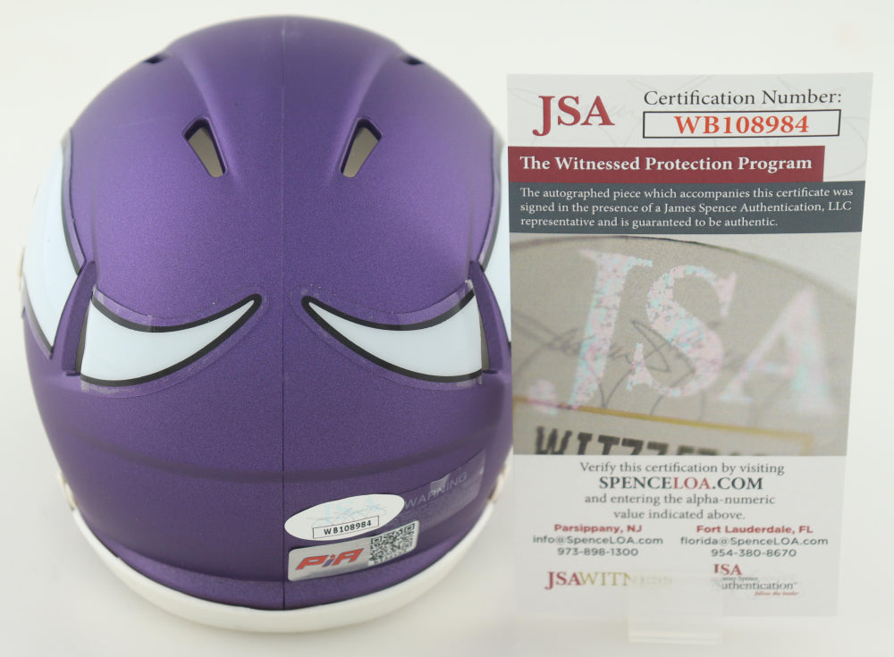 Josh Dobbs Signed Purple Autographed MIni Helmet Football (PIA/JSA)