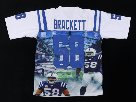 Gray Brackett Signed Colts Custom Autographed Football Jersey (JSA)