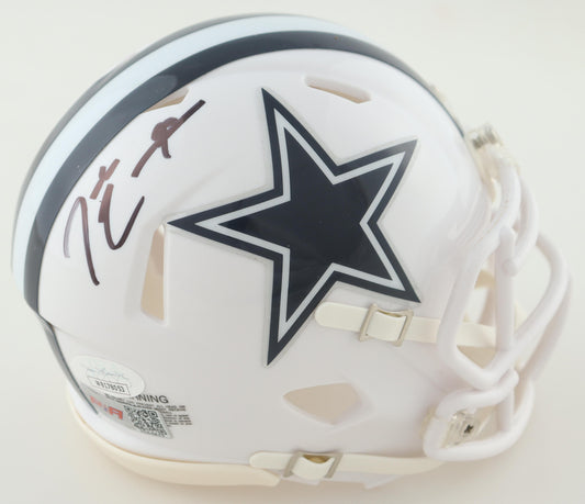 Demarcus Lawrence Signed Dallas White Speed Mini Football Helmet (PIA/JSA)